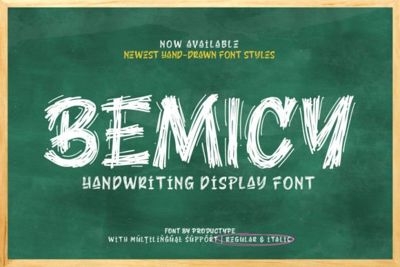 Bemicy: A Handwritten Display Font with Scribbled Wit