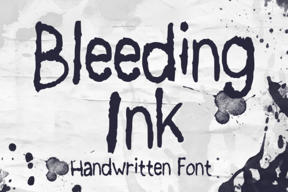 Bleeding Ink: A Playful Hand-Drawn Display Font for Editorial Design