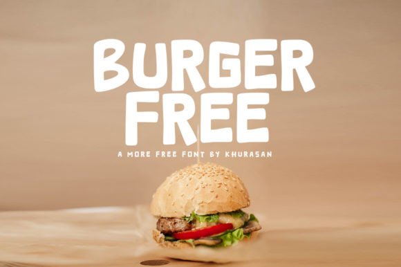 Burger Free: A Cute Handwritten Display Font for Digital Design