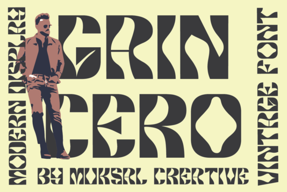 Gaincero: A Groovy Display Font for Bold Brand Identities