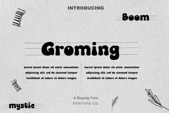 Grooming Font: Luxurious Display Typeface for Elegant Branding