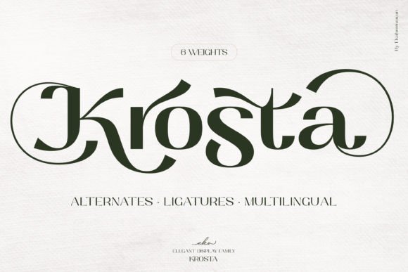 Krosta Display Font for Modern Web Design