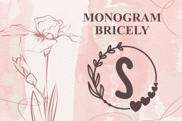 Monogram Bricely Display Font for Romantic Branding