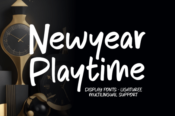 Newyear Playtime Display Font for Joyful Digital Branding