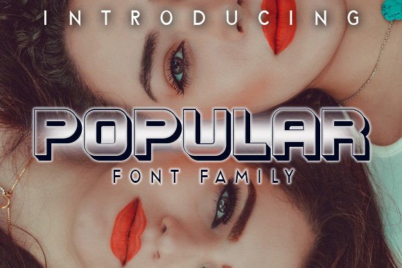Popular Font: A Stylish Square Display Typeface for Campaign Impact