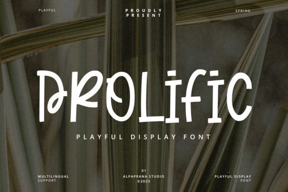 Prolific Display Font for Editorial Charm and Brand Personality