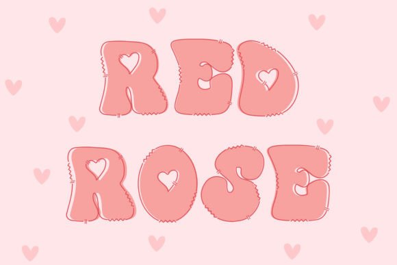 Red Rose Font: A Retro Valentine Display Typeface for Creative Branding