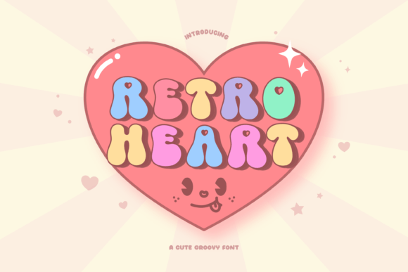 Retro Heart Font for Romantic and Vintage Branding