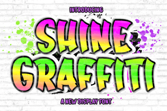Shine Graffiti Font for Bold Handmade Labels & Street-Style Designs