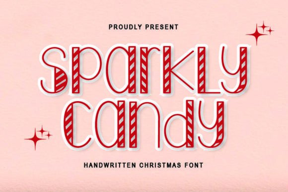 Sparkly Candy: A Festive Display Font for Holiday Magic