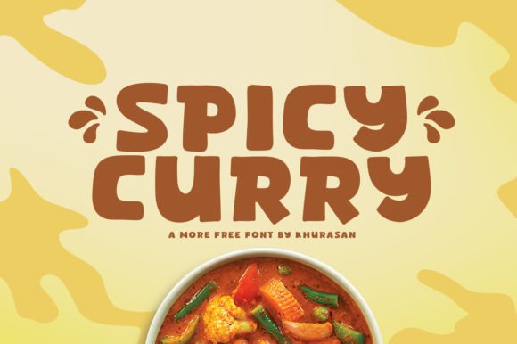 Spicy Curry Font: A Modern Handwritten Display Typeface for Small Business Branding
