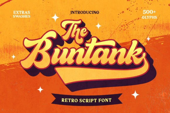 The Buntank: A Bold Retro Display Font for Campaign Creators