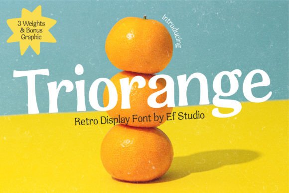 Triorange: A Retro Display Font for Bold Digital Branding
