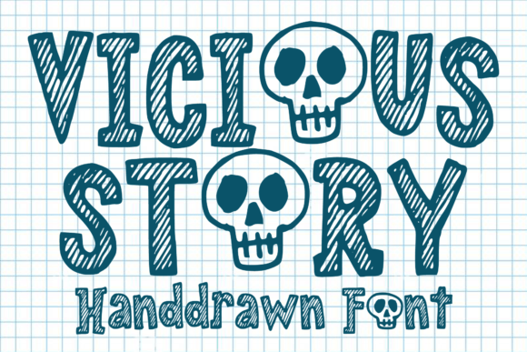 Vicious Story: A Playful Hand-Drawn Display Font for Brand Personality