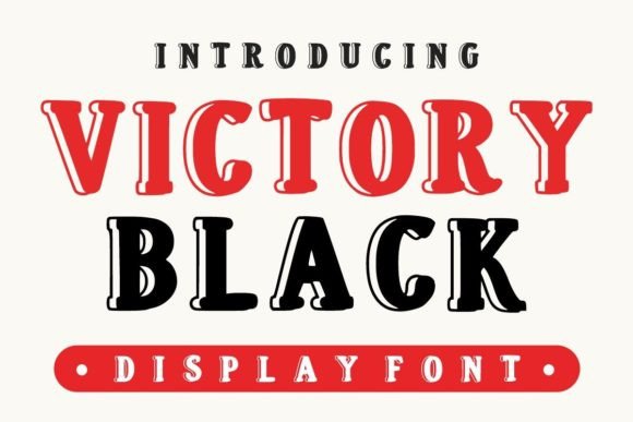 Victory Black: A Vintage Display Font for Handmade Holiday Branding